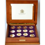 'Queen's Golden Jubilee' a full set of 24 x silver proof commemorative crowns issued by the UK,