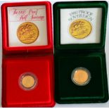 Proof Sovereign 1980 & Proof Half Sovereign 1980, with certs, in wallets of issue, FDC