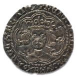 Henry VI Groat, rosette/mascle issue, Calais Mint, MM pierced cross; full flan with clear