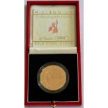 Gold Proof £5 2000 'Millennium,' with cert, in CofI, FDC