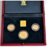 3-Coin Gold Proof Collection 1999 comprising: £2 'Rugby World Cup,' sovereign & half sovereign, with