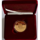 Gold Proof £5 2000 'Queen Mother's 100th Birthday,' with cert, in CofI, FDC