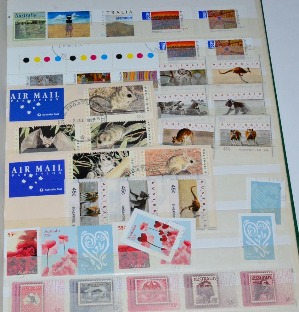 Australia. Three stockbooks housing a collectors mint and used mainly modern duplicates. Includes