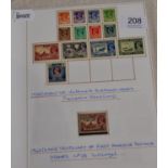 Burma. A 1938 to 1947 mint collection on loose pages. Includes 1938 to 1940 definitives to 1R, 1945,