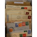 Two Binders containing worldwide issues. Quantity of mainly European commercial mail from 1920s