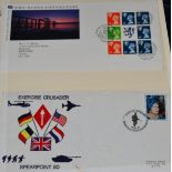 Three Boxes housing a number of albums and stockbooks containing all world, Great Britain, FDCs.