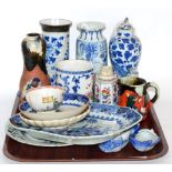 A collection of Chinese and Japanese pottery and porcelain, 18th to 20th century including tea