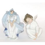 A Lladro figure, model 5747, boxed and Lladro Angel Dreaming, model 04961, boxed Both in good