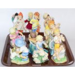 A set of twelve Royal Worcester months of the year figures modelled by F G Doughty All in good