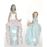 Two Lladro figures, model 6130 and 6182Good overall condition.