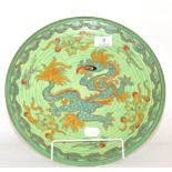 A Charlotte Rhead for Crown Ducal ''Manchu'' pattern plate with green ground One or two paint