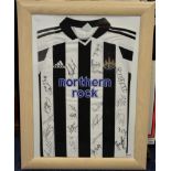 Newcastle United Signed Shirt framed