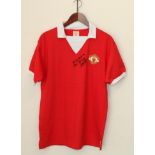 George Best Signed Retro Manchester United Shirt 'All the best for the future, Best Wishes ..'