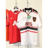 Manchester United Two Signed Shirts (i) 11 Ryan Giggs away shirt (ii) 18 Paul Scholes (2)