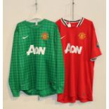 Manchester United Two Signed Shirts (i) 1 Schmeichel (ii) 11 Giggs (2)