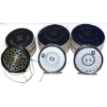 Three Fly Fishing Reels, comprising two Hardy 'Princess' and a Farlows 'Farlight', all in zip cases