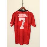 Manchester United 1996 Cup Final No.7 Signed Shirt signed by Eric Cantona, with photograph of