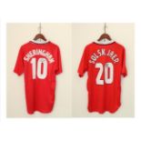 Manchester United Nou Camp Champions League Final 1999 A Pair Of Signed Shirts (i) 10 Sheringham (