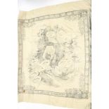 The Fishing Companion Silk Scarf with black printing on scarf depicting various fish with their