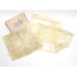 A Selection of Circa 1880s to 1920s Brussels and Other Handmade Lace and White work Hankies,