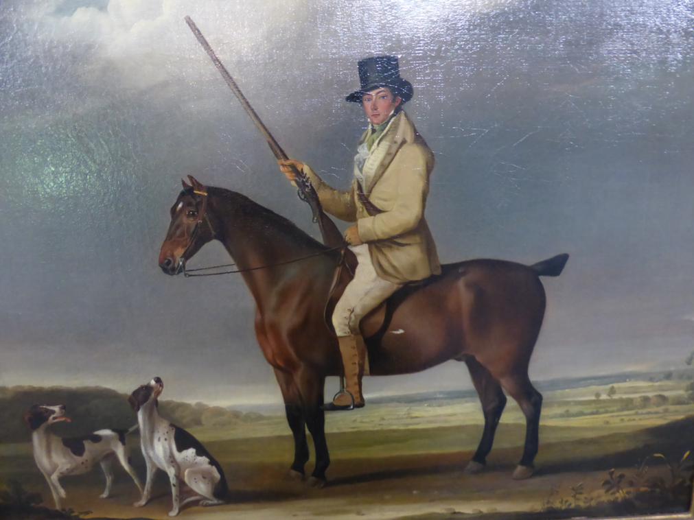 Thomas Weaver (1774-1843) Mr Corbett on a bay Hunter out shooting with two pointers in an - Image 9 of 11