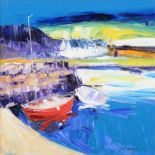 John Lowrie Morrison ''Jolomo'' OBE (b.1948) ''Storm over Arinagour, Isle of Coll'' Signed,