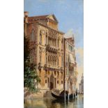Antonietta Brandeis (1849-1926) Austrian ''The Cavalli Palace, Venice'' Monogrammed, oil on panel,