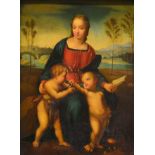 After Raphael (1483-1520) Italian ''Madonna del Cardellino (Madonna of the Goldfinch)'' Inscribed