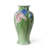 A Japanese Porcelain Baluster Vase, Meiji period (1868-1912), of baluster form with everted rim,