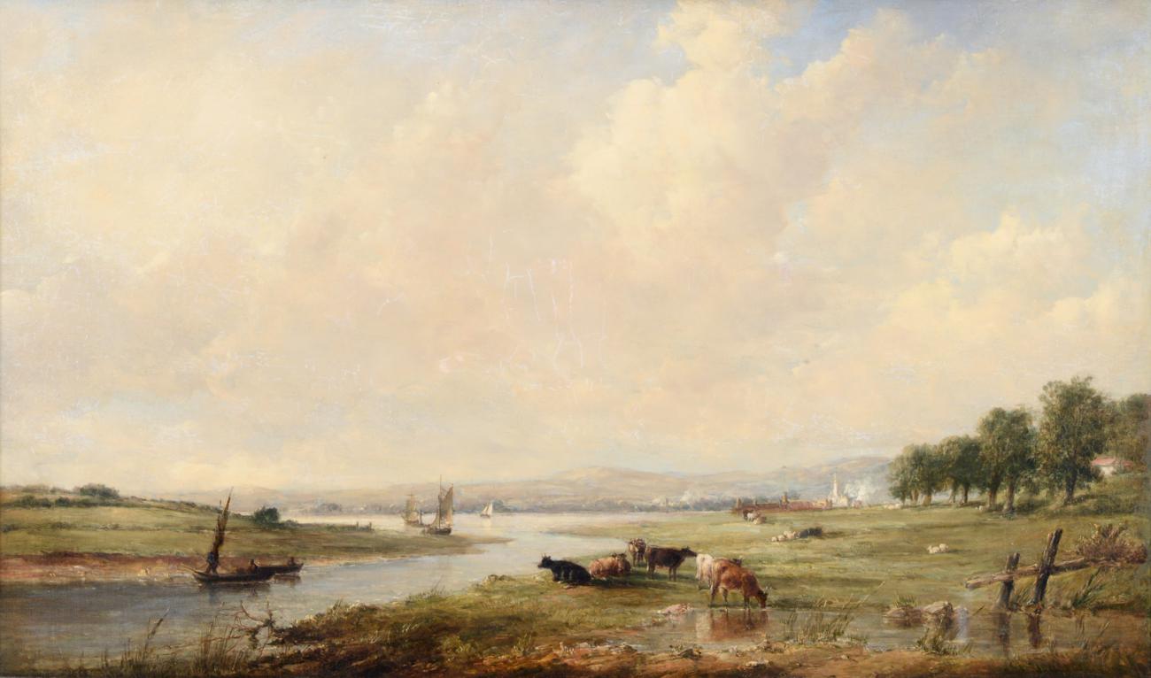 Alfred Vickers (1786-1868) ''Near Lymington, Hants'' Oil on canvas, 59cm by 100cm Provenance: Thomas