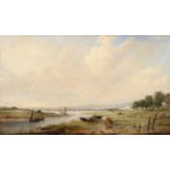 Alfred Vickers (1786-1868) ''Near Lymington, Hants'' Oil on canvas, 59cm by 100cm Provenance: Thomas