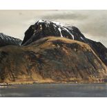 Peter Brook (1927-2009) ''Impression, Ben Nevis'' Signed and inscribed, oil on board, 42cm by 51.5cm