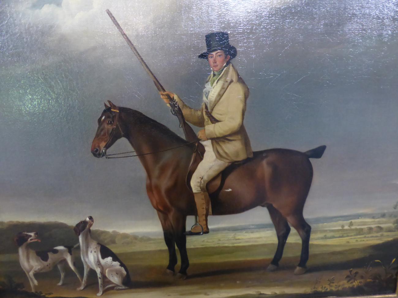 Thomas Weaver (1774-1843) Mr Corbett on a bay Hunter out shooting with two pointers in an - Image 8 of 11