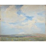 Florence Adelina Hess WIAC (1891-1974) Extensive summer landscape Signed in pencil, oil on panel,