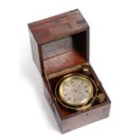 A Mahogany Two Day Marine Chronometer, signed Grant & Son, Carlisle, Watchmaker to the Admiralty,