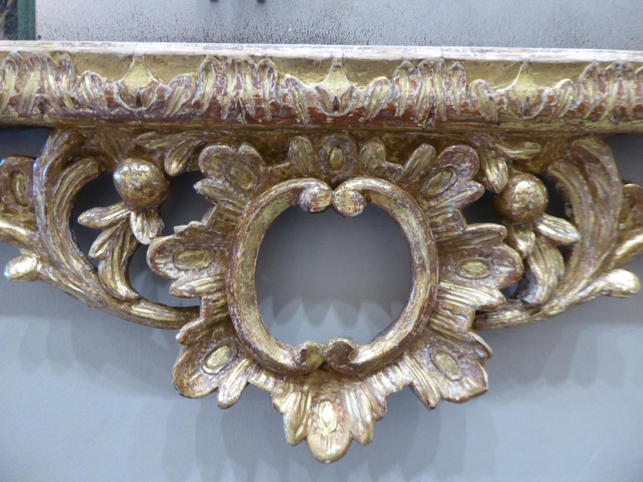A George II Carved Giltwood Looking Glass, circa 1730, the mercury plate within a rockwork frame - Image 2 of 4
