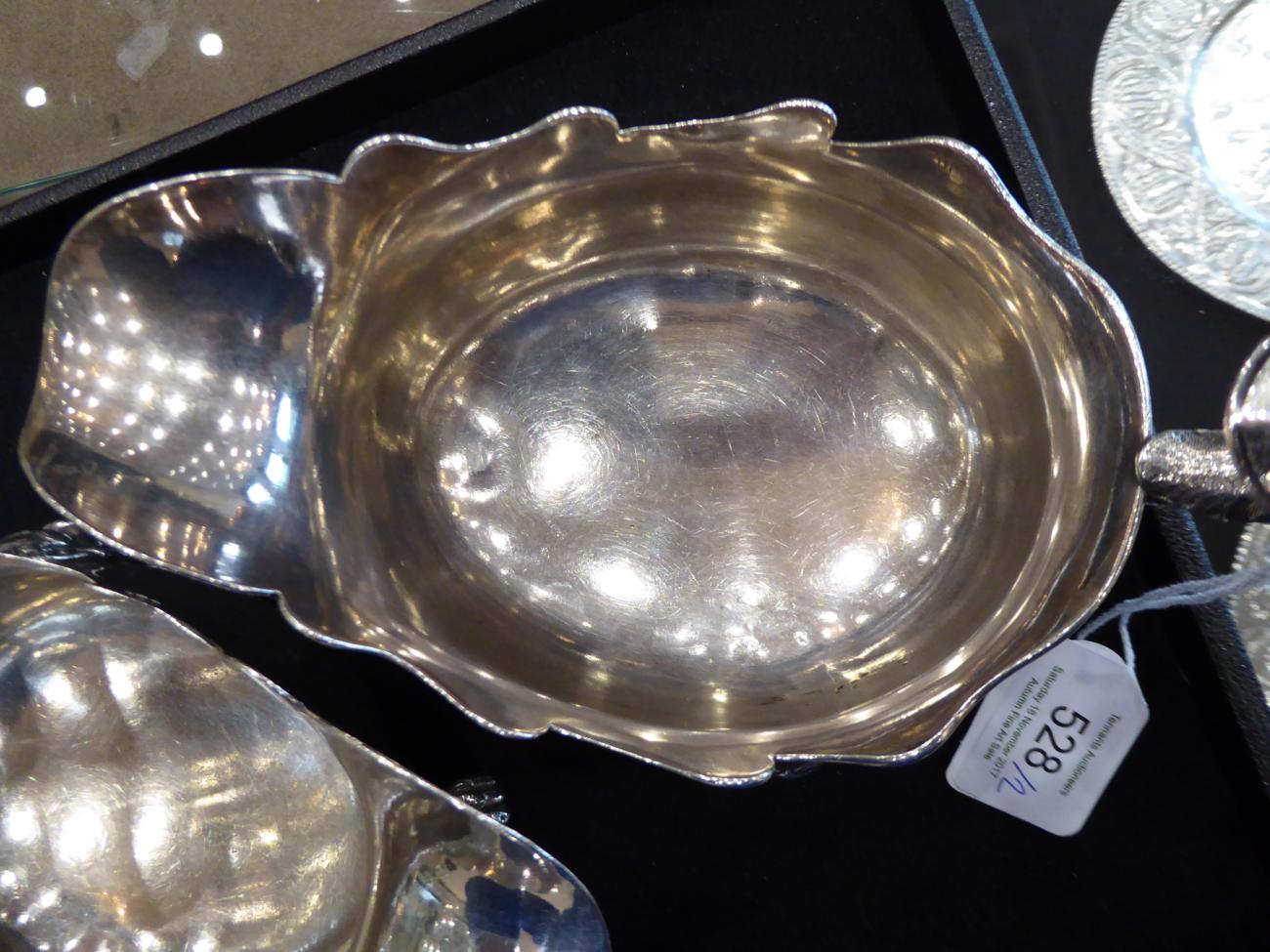 A Pair of George II Provincial Silver Sauceboats, James Kirkup Newcastle 1747, with shaped rim, - Image 7 of 7