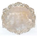 Coursing Interest - A Victorian Silver Salver, Martin Hall & Co, London 1893, with shaped scroll and