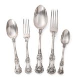 A Service of Late Victorian Silver Queen's Pattern Flatware, Holland, Aldwinckle & Slater, London