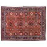 Sultanabad Carpet West Iran, circa 1930 The abrashed strawberry field with an all over design of
