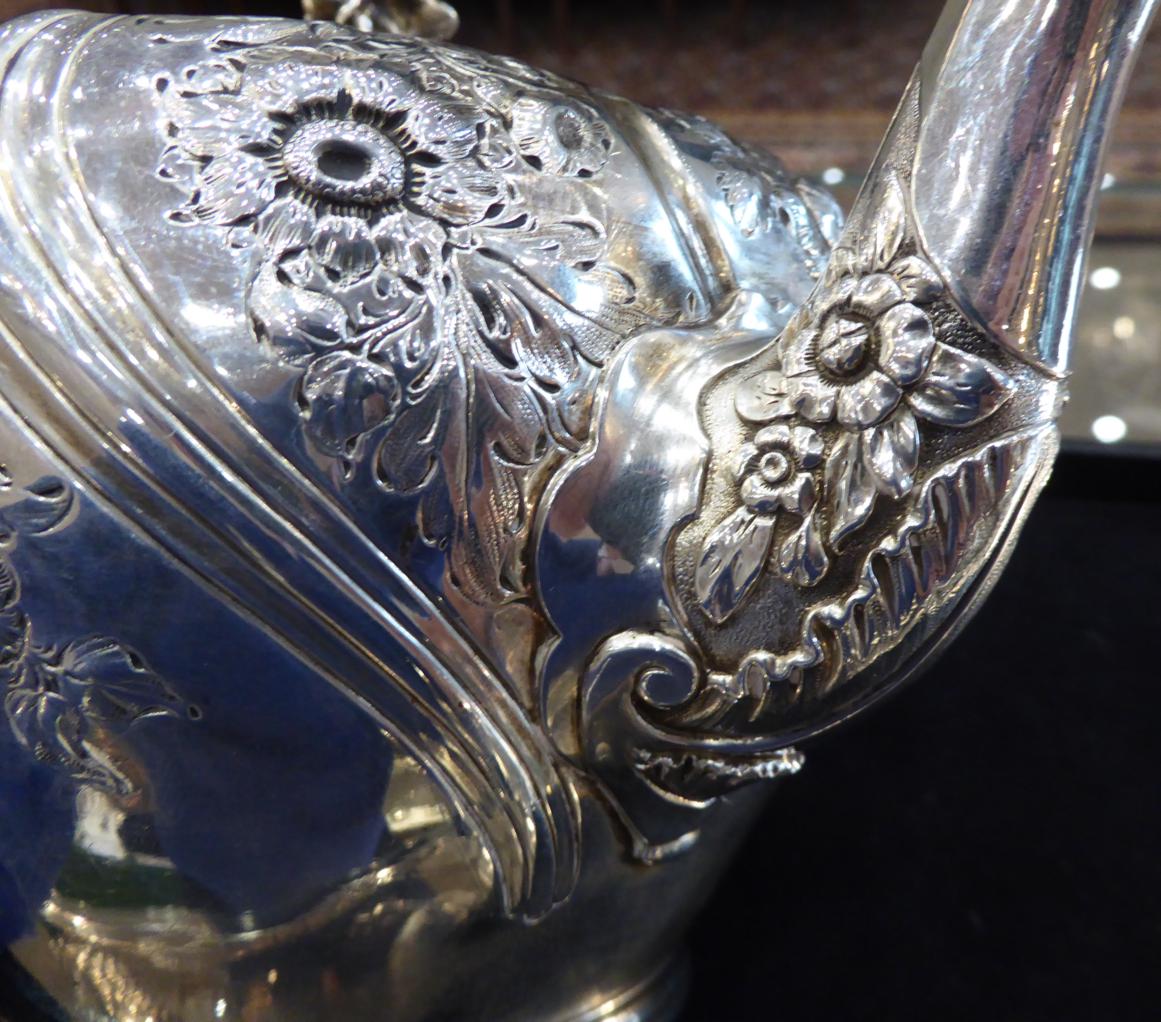 A George IV Silver Teapot, Paul Storr, London 1829, of inverted baluster shape, with foliate - Image 8 of 9