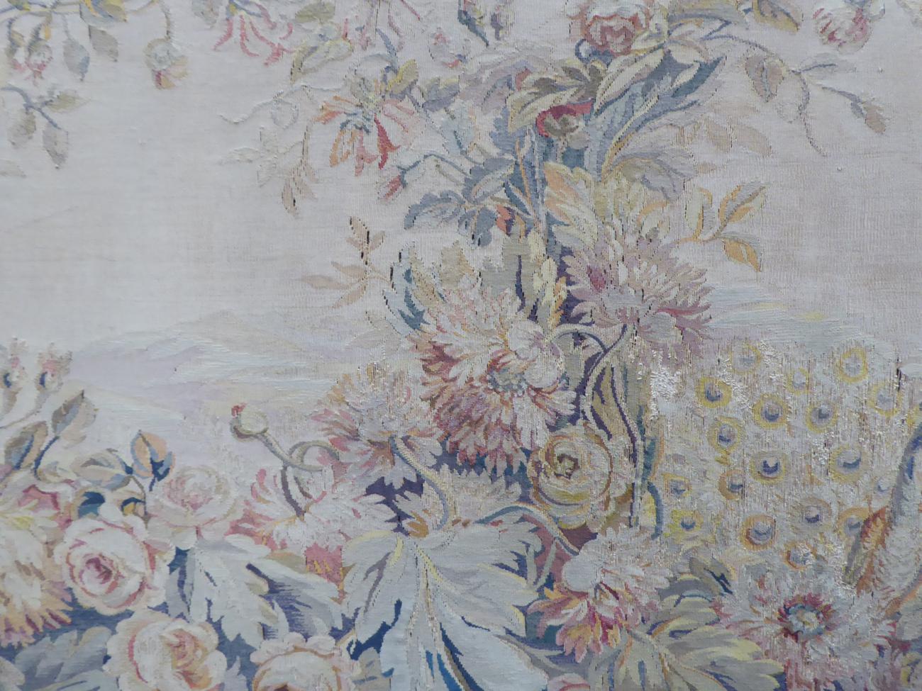 Aubusson Panel Central France, 18th/19th century Woven in silk and wool, the field with garlands - Image 3 of 7