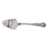 A Scarce William IV Silver Stag Hunt Pattern Butter Spade, Mary Chawner, London 1837, the pierced