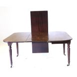 A Regency Mahogany Extending Telescopic Dining Table, early 19th century, of rounded rectangular