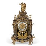 A Louis XIV Style ''Boulle'' Striking Table Clock, circa 1870, the elaborate case with tortoiseshell
