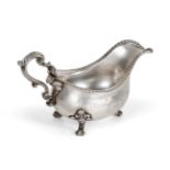 An Unusual George IV Silver Double Walled Sauceboat or Argyle, Robert Hennell, London 1828, of large