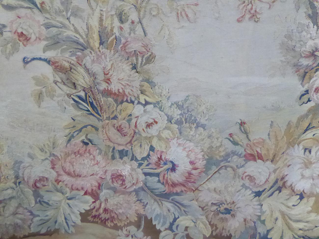 Aubusson Panel Central France, 18th/19th century Woven in silk and wool, the field with garlands - Image 2 of 7