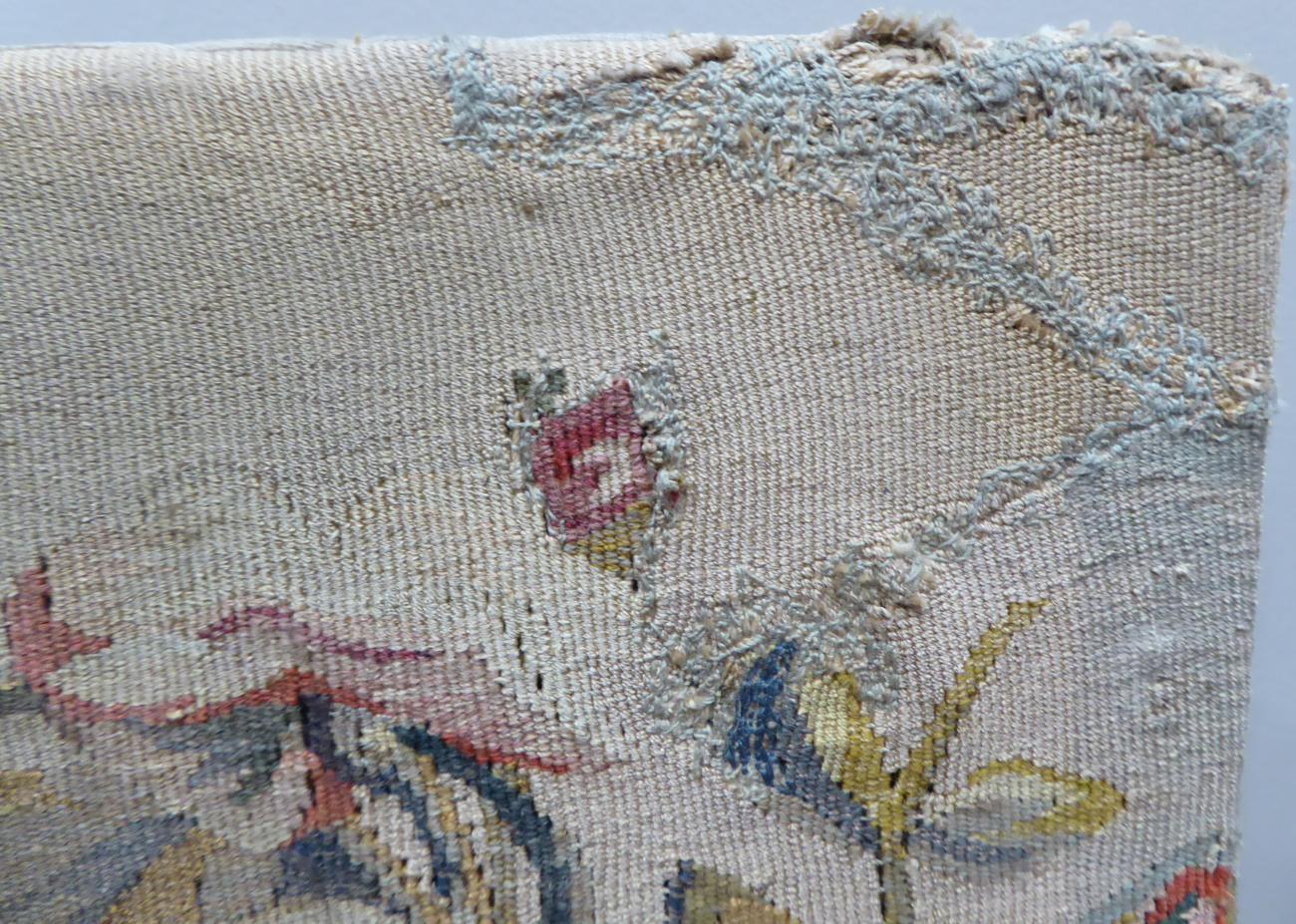 Aubusson Panel Central France, 18th/19th century Woven in silk and wool, the field with garlands - Image 7 of 7