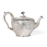 A George IV Silver Teapot, Paul Storr, London 1829, of inverted baluster shape, with foliate