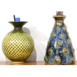 Tomoo Hamada (Japanese, 1967-): A Salt Glazed Stoneware Vase, unmarked, 23cm with receipt from Leach